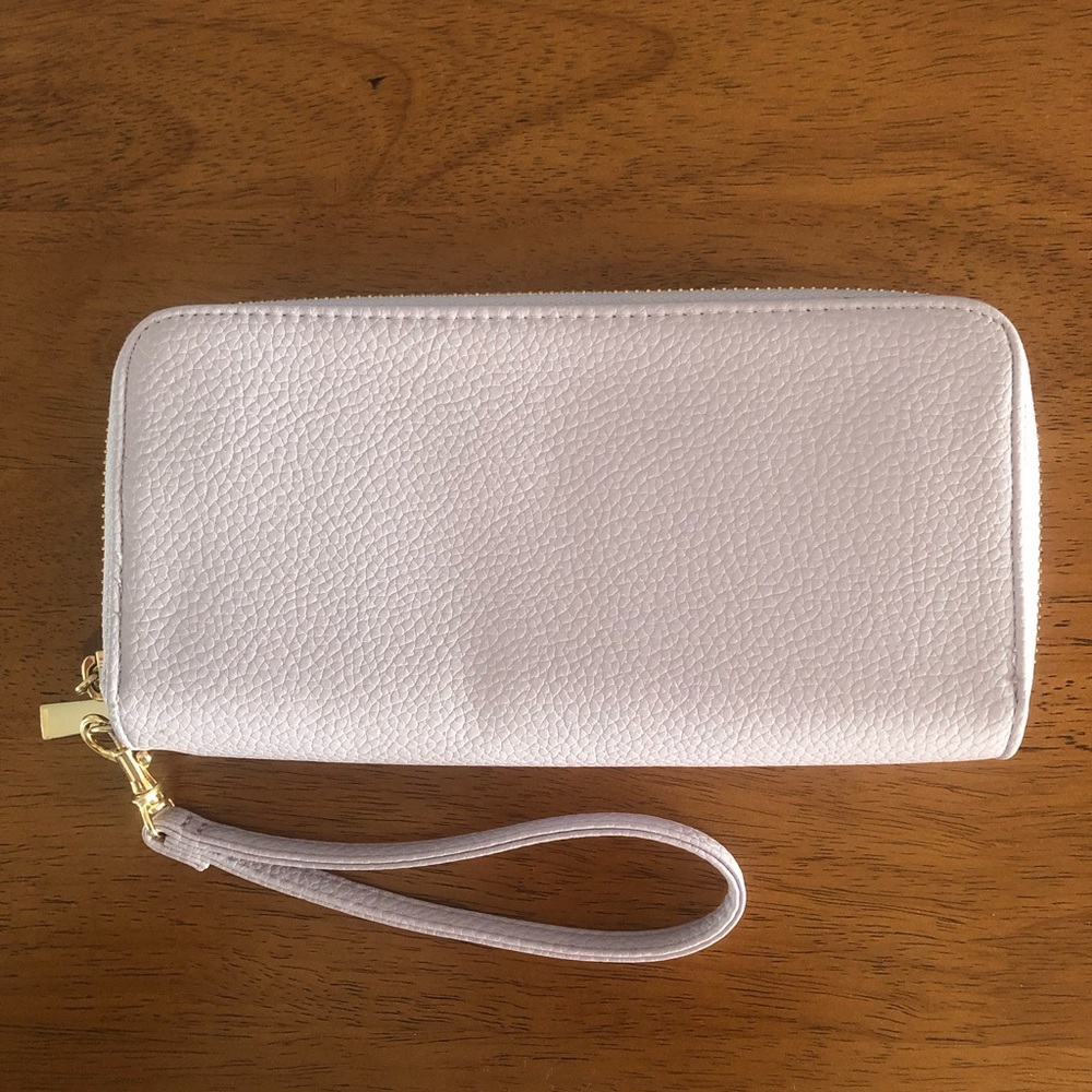 Lavender double zipper wallet